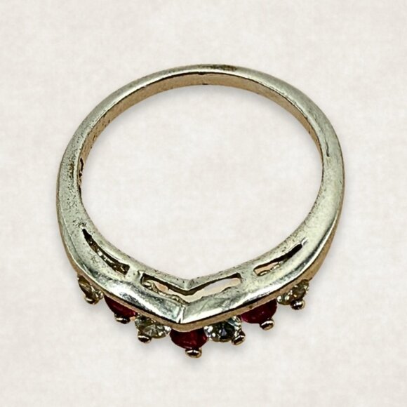 Sapphire Ring Avon RJ Graziano, Silver, Tested Stones, Pink & Clear - Picture 3 of 13